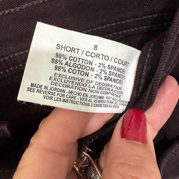 Gloria Vanderbilt Women Jeans Size 8S Burgundy Maroon Purple Slimming Stretch - Picture 8 of 8